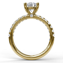 Fana Classic Pave Round Cut Engagement Ring