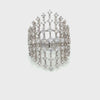 18k White Gold Diamond statement fashion Ring
