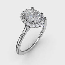 Fana Oval Cut Halo Engagement Ring
