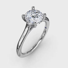 Fana Classic Round Diamond Solitaire Engagement Ring With Cathedral Setting
